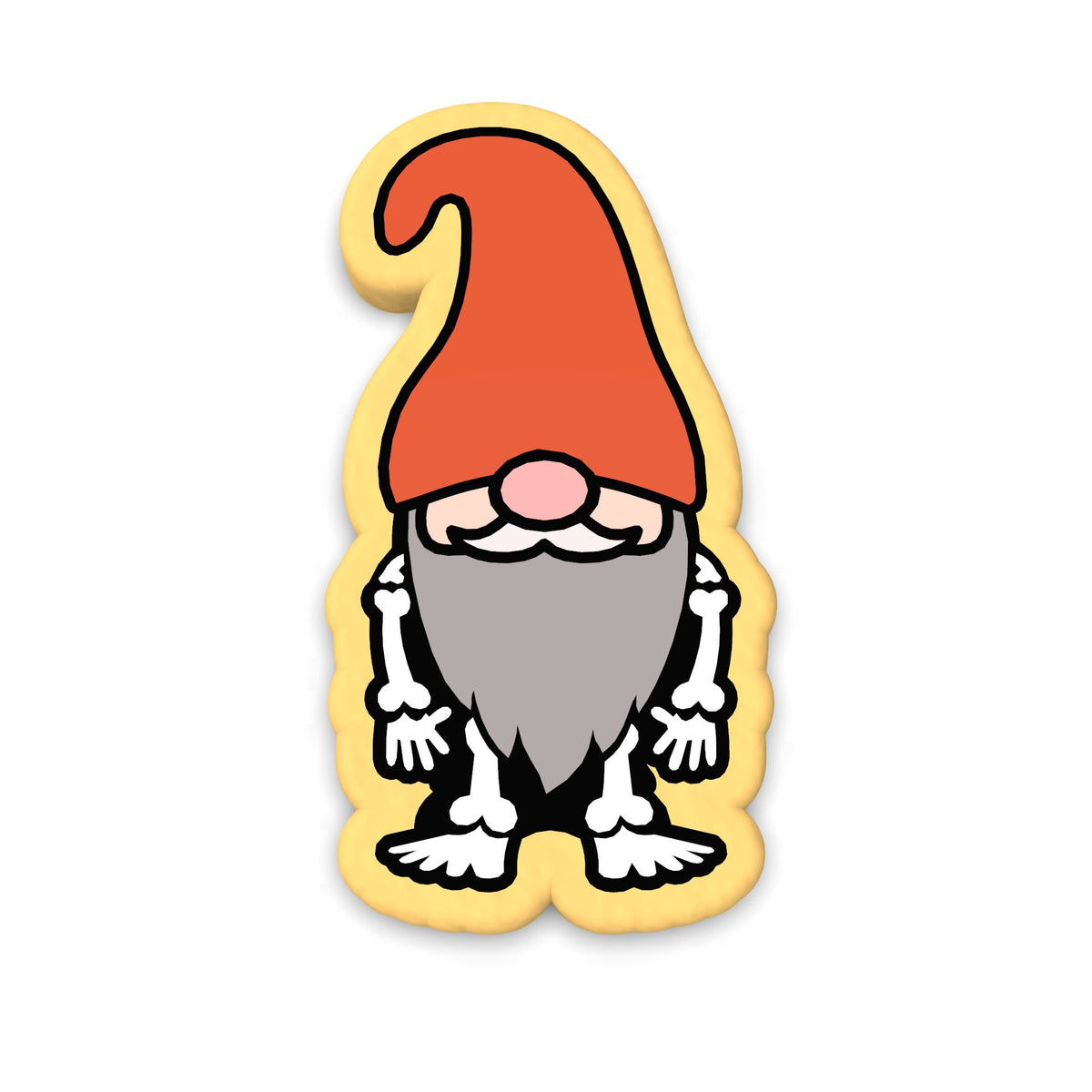 Skeleton Gnome Cookie Cutter | Stamp | Stencil #1