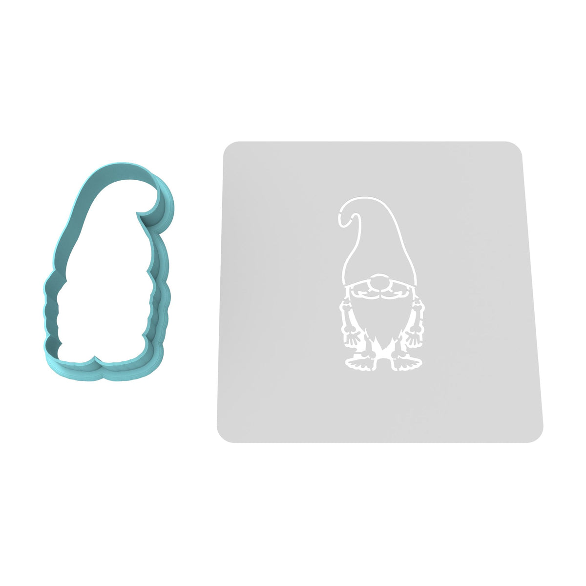 Skeleton Gnome Cookie Cutter | Stamp | Stencil #1