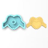 Skeleton Hands Heart Cookie Cutter | Stamp | Stencil #1