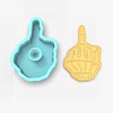 Skeleton Middle Finger Cookie Cutter | Stamp | Stencil #1