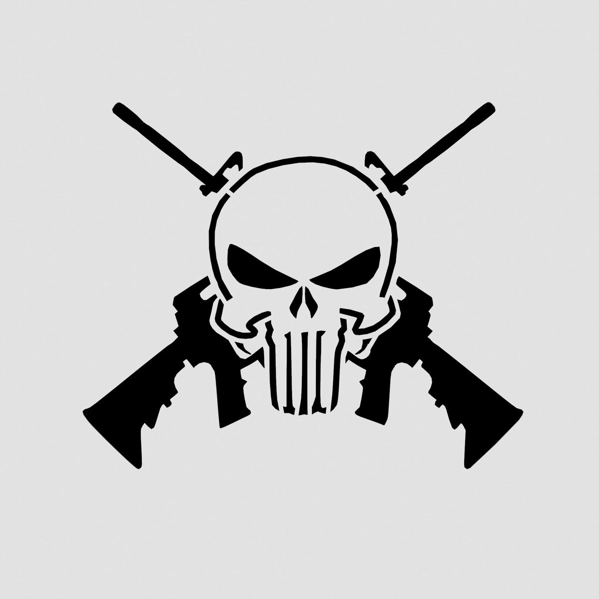 Skull Rifles Cookie Cutter | Stamp | Stencil #1
