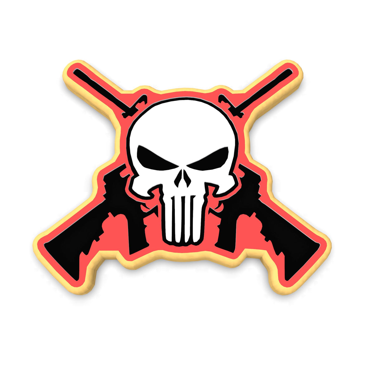 Skull Rifles Cookie Cutter | Stamp | Stencil #1