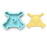 Skull Rifles Cookie Cutter | Stamp | Stencil #1