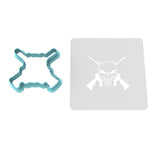 Skull Rifles Cookie Cutter | Stamp | Stencil #1
