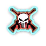 Skull Rifles Cookie Cutter | Stamp | Stencil #1