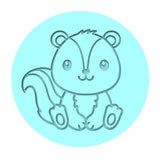 Skunk Cookie Cutter | Stamp | Stencil #1 Animals & Dinosaurs Cookie Cutter Lady MINI - 2 Inches (5cm) Debosser ONLY 