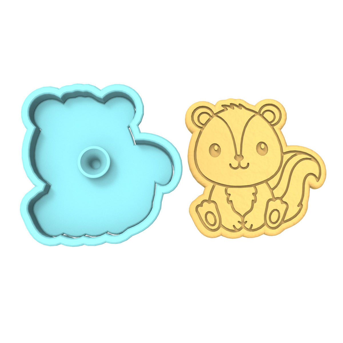 Skunk Cookie Cutter | Stamp | Stencil #1 Animals & Dinosaurs Cookie Cutter Lady 