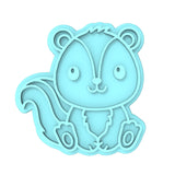 Skunk Cookie Cutter | Stamp | Stencil #1 Animals & Dinosaurs Cookie Cutter Lady MINI - 2 Inches (5cm) Stamp ONLY 