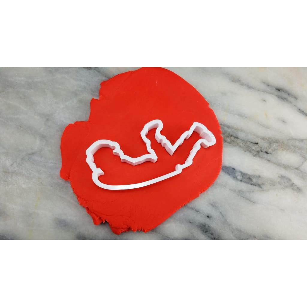 Sledding Cookie Cutter Outline #1 - Xmas / Winter / NYE