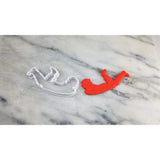 Sledding Cookie Cutter Outline #1 - Xmas / Winter / NYE