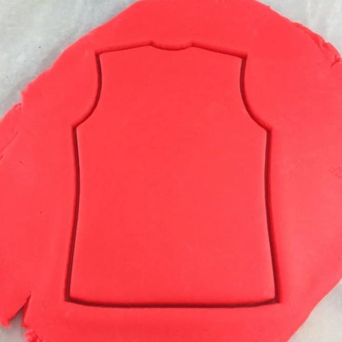 Sleeveless Jersey Cookie Cutter Outline Sports Cookie Cutter Lady 