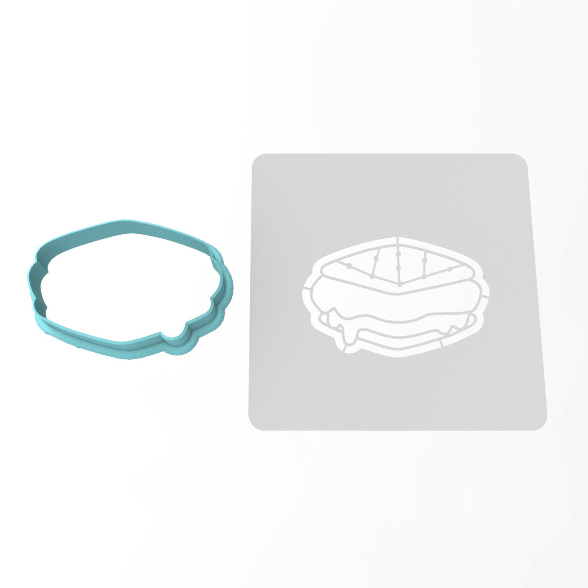 Smores Cookie Cutter | Stamp | Stencil #1
