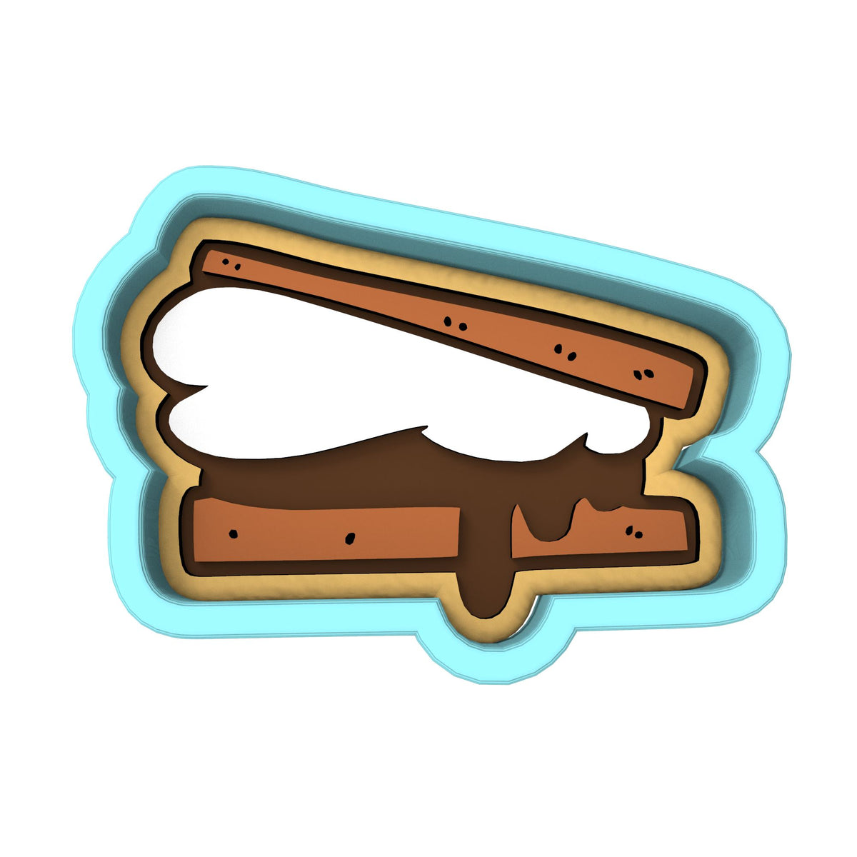 Smores Cookie Cutter | Stamp | Stencil #2A 4th of july Cookie Cutter Lady 