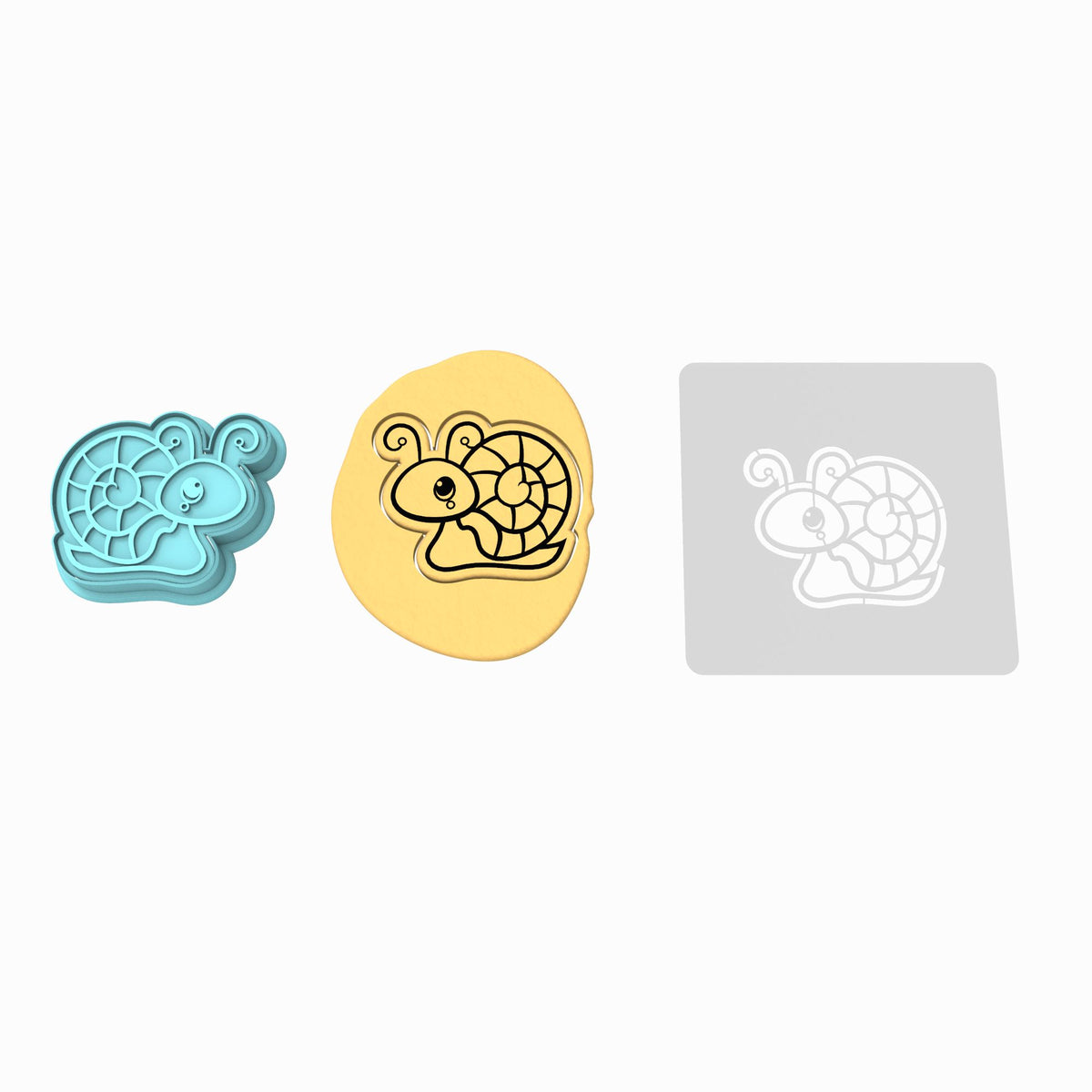 Snail Cookie Cutter | Stamp | Stencil #1