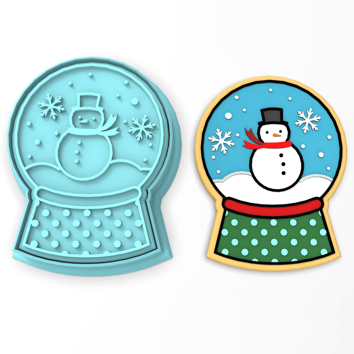 Snow Globe Cookie Cutter | Stamp | Stencil #1