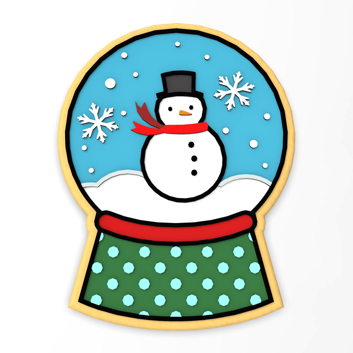 Snow Globe Cookie Cutter | Stamp | Stencil #1