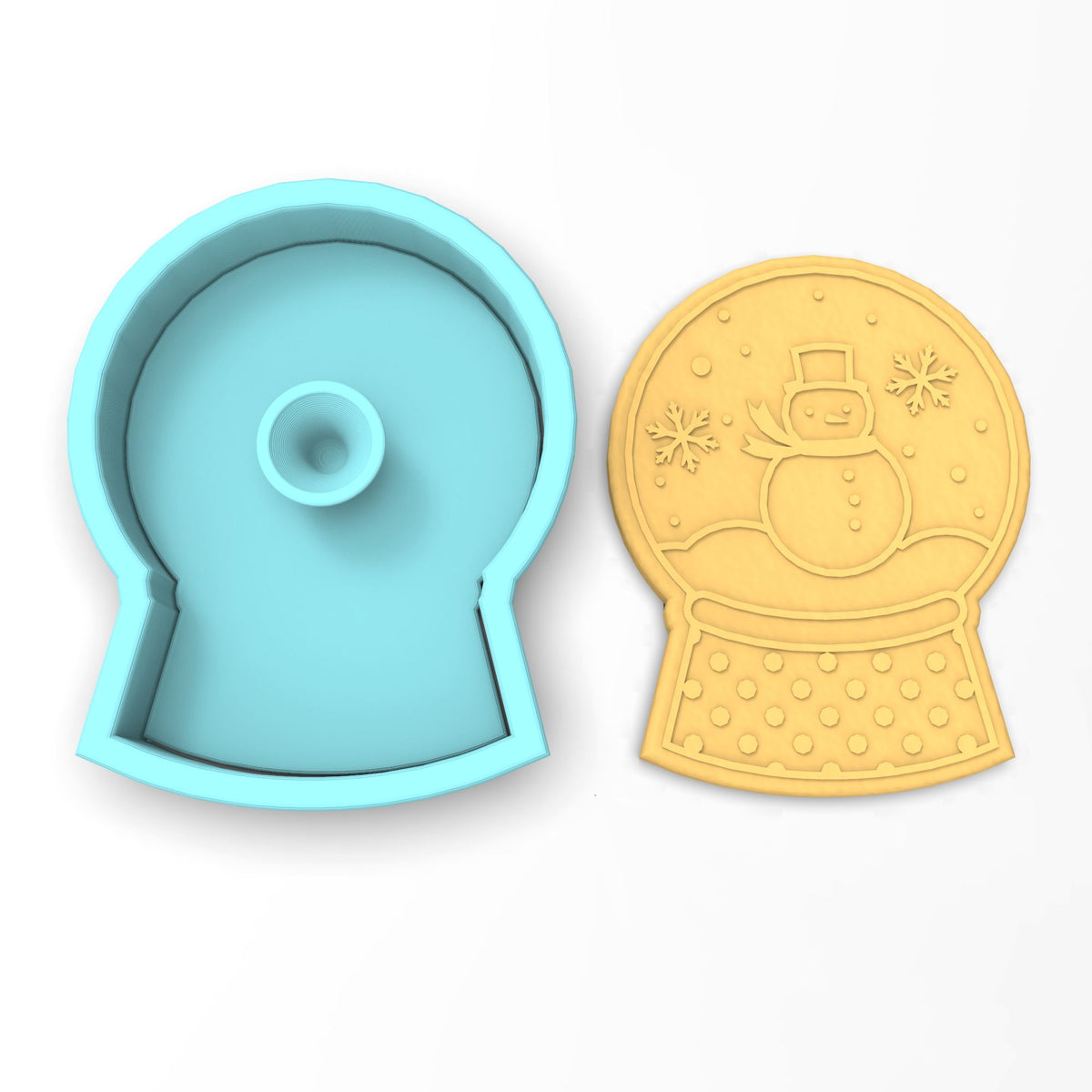 Snow Globe Cookie Cutter | Stamp | Stencil #1