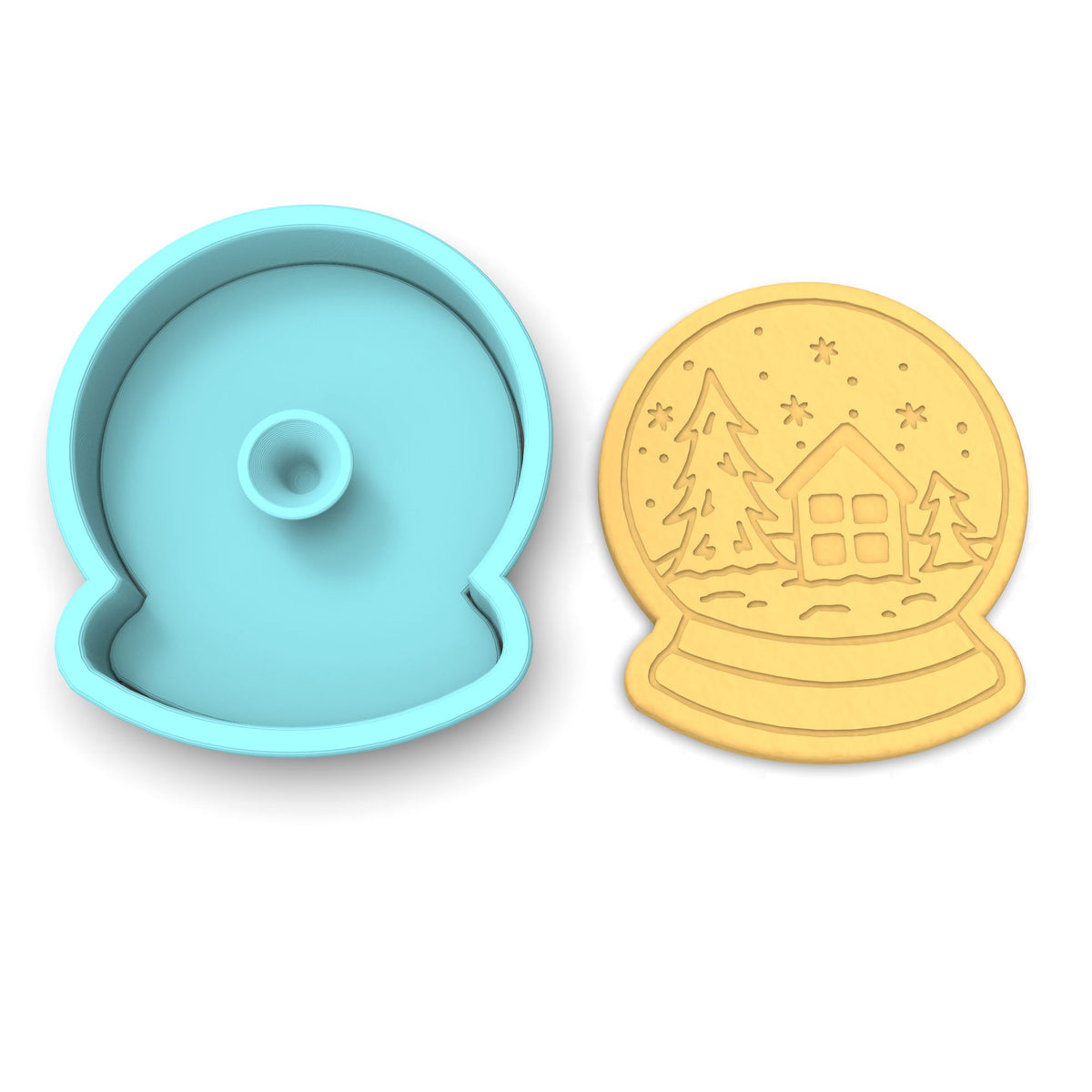Snow Globe Cookie Cutter | Stamp | Stencil #2