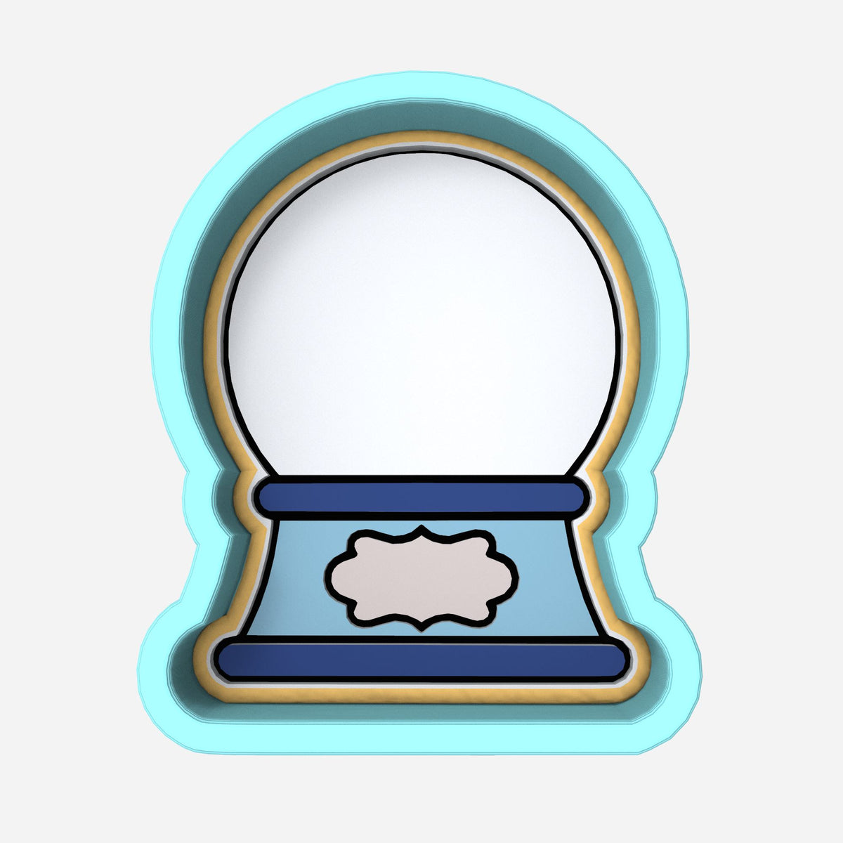 Snow Globe Cookie Cutter | Stamp | Stencil #3