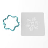 Snowflake Cookie Cutter | Stamp | Stencil #1 Xmas / Winter / NYE Cookie Cutter Lady MINI - 2 Inches (5cm) **BUNDLE** Cutter + Stencil 