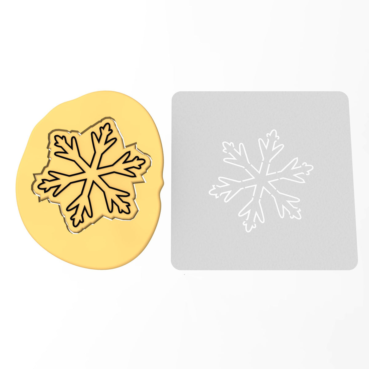 Snowflake Cookie Cutter | Stamp | Stencil #1 Xmas / Winter / NYE Cookie Cutter Lady MINI - 2 Inches (5cm) Stencil ONLY 