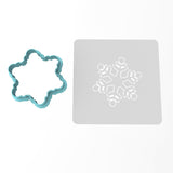 Snowflake Cookie Cutter | Stamp | Stencil #2 Xmas / Winter / NYE Cookie Cutter Lady MINI - 2 Inches (5cm) **BUNDLE** Cutter + Stencil 