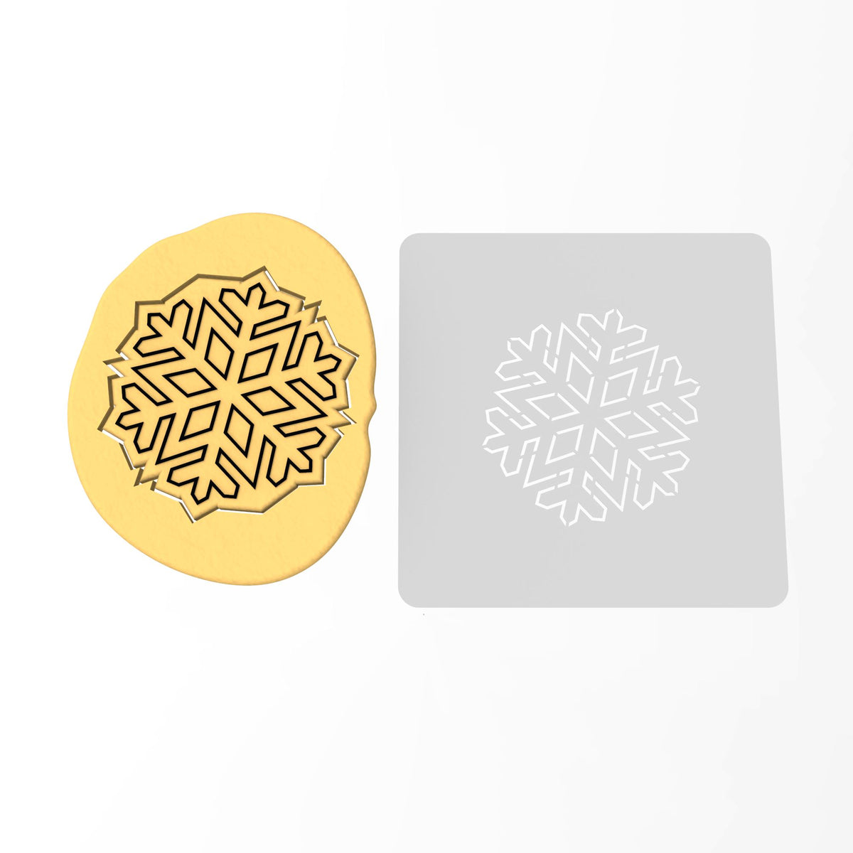 Snowflake Cookie Cutter | Stamp | Stencil #3 Xmas / Winter / NYE Cookie Cutter Lady MINI - 2 Inches (5cm) Stencil ONLY 