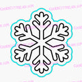 Snowflake Cookie Cutter | Stamp | Stencil #7 Xmas / Winter / NYE Cookie Cutter Lady 2 Inch Small Cupcake Cutter + Stamp No