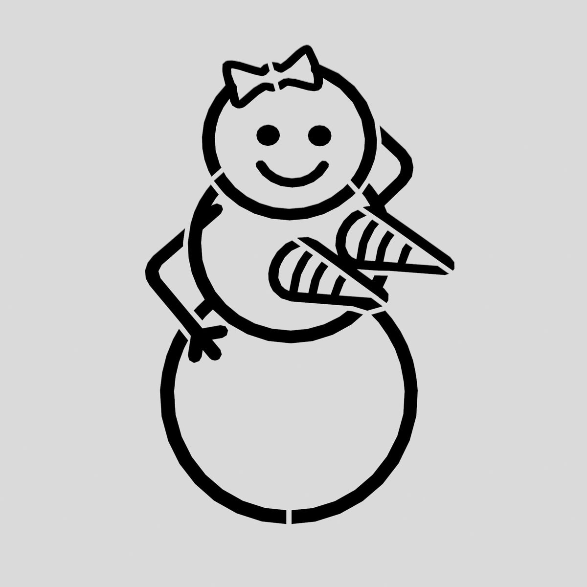 Snowman Carrot Boobs Cookie Cutter | Stamp | Stencil #1