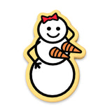 Snowman Carrot Boobs Cookie Cutter | Stamp | Stencil #1