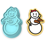 Snowman Carrot Boobs Cookie Cutter | Stamp | Stencil #1