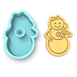 Snowman Carrot Boobs Cookie Cutter | Stamp | Stencil #1