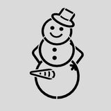 Snowman Carrot Male Cookie Cutter | Stamp | Stencil #1