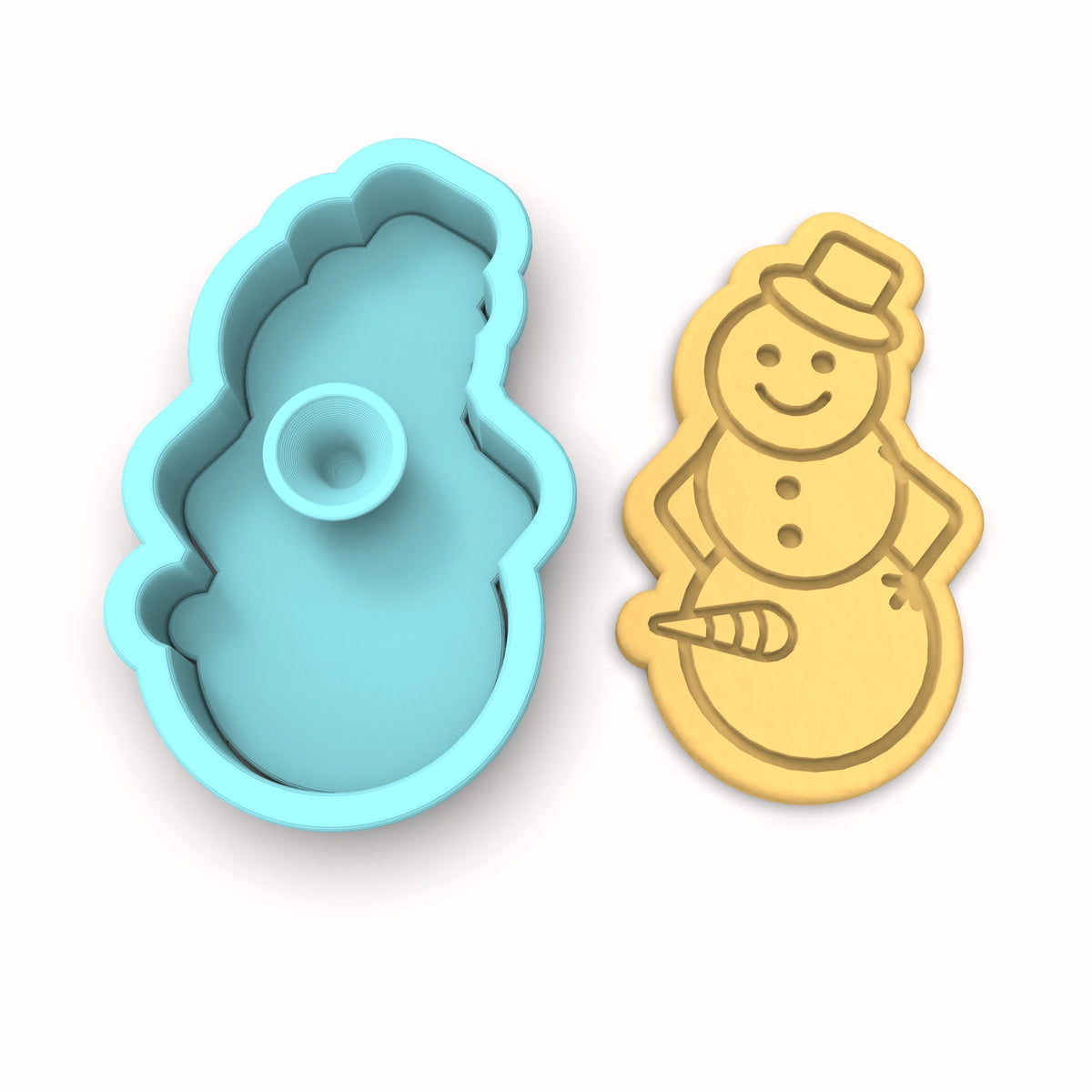 Snowman Carrot Male Cookie Cutter | Stamp | Stencil #1