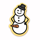 Snowman Carrot Male Cookie Cutter | Stamp | Stencil #1