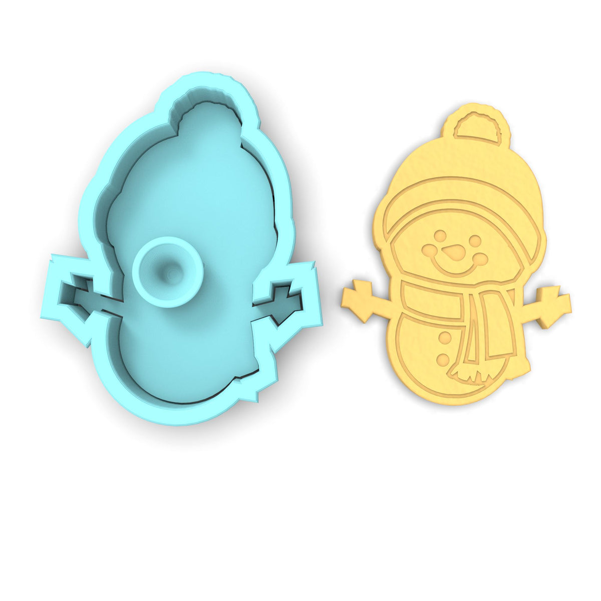 Snowman Cookie Cutter  Outline & Stamp #2
