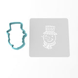 Snowman Face Cookie Cutter | Stamp | Stencil #1 Xmas / Winter / NYE Cookie Cutter Lady MINI - 2 Inches (5cm) **BUNDLE** Cutter + Stencil 
