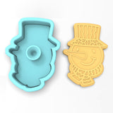 Snowman Face Cookie Cutter | Stamp | Stencil #1