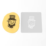 Snowman Face Cookie Cutter | Stamp | Stencil #1 Xmas / Winter / NYE Cookie Cutter Lady MINI - 2 Inches (5cm) Stencil ONLY 