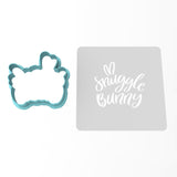 Snuggle Bunny Cookie Cutter | Stamp | Stencil #1