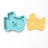 Snuggle Bunny Cookie Cutter | Stamp | Stencil #1