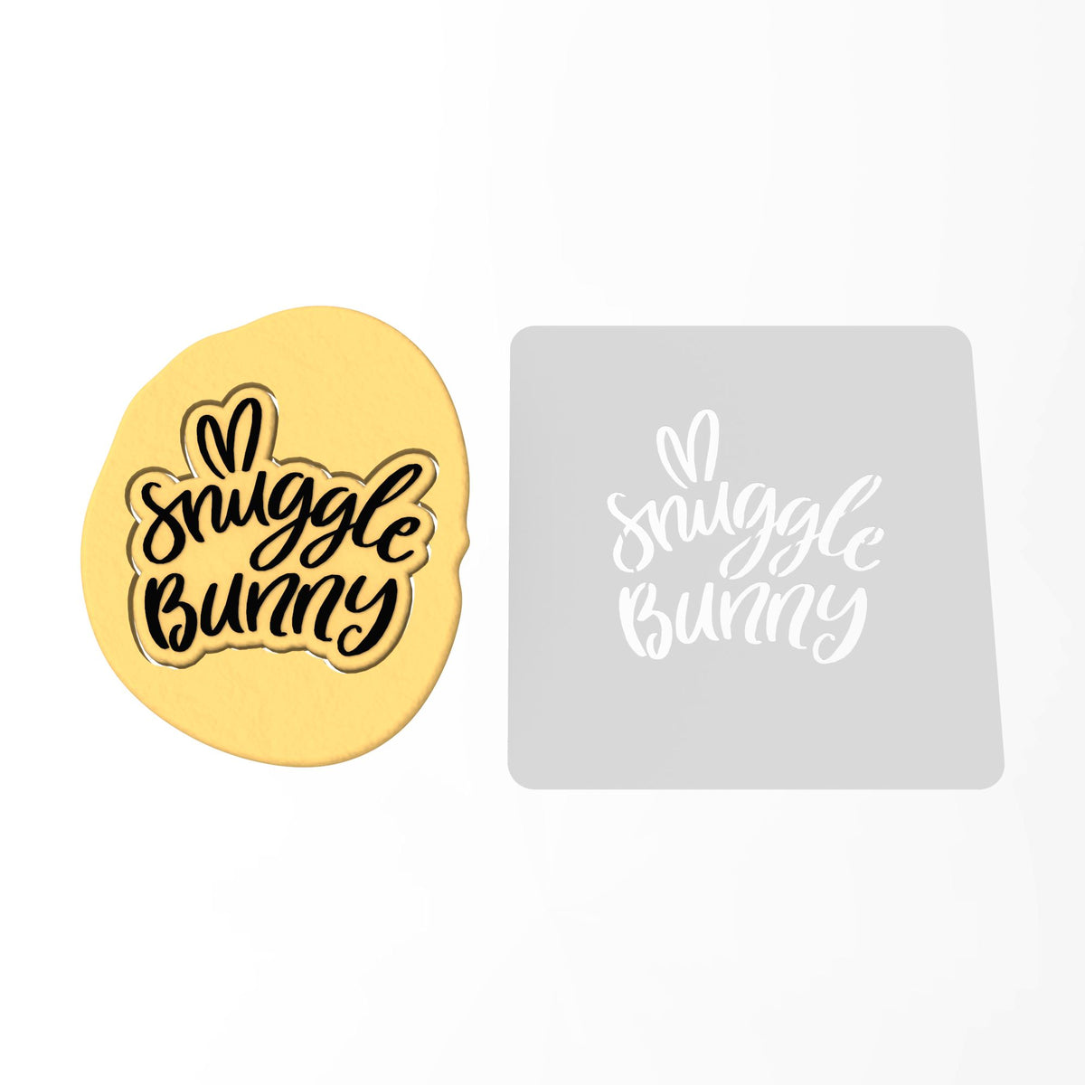 Snuggle Bunny Cookie Cutter | Stamp | Stencil #1