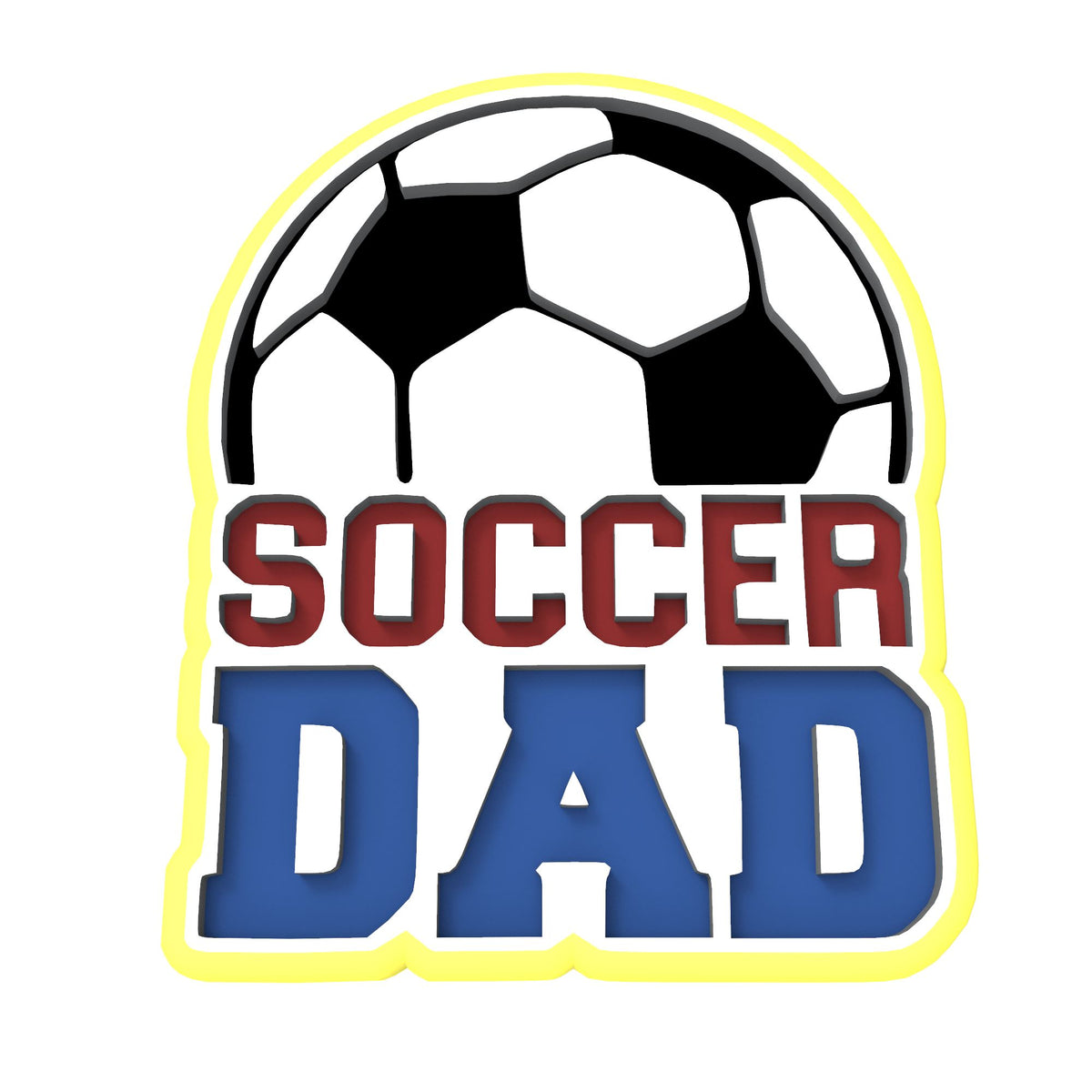 Soccer Dad Cookie Cutter | Stamp | Stencil #1