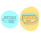 Soccer Dad Cookie Cutter | Stamp | Stencil #2 Animals & Dinosaurs Cookie Cutter Lady MINI - 2 Inches (5cm) **BUNDLE** Cutter + Debosser 