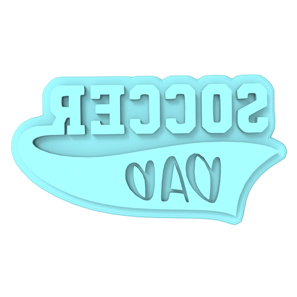 Soccer Dad Cookie Cutter | Stamp | Stencil #2 Animals & Dinosaurs Cookie Cutter Lady MINI - 2 Inches (5cm) Stamp ONLY 