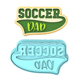 Soccer Dad Cookie Cutter | Stamp | Stencil #2 Animals & Dinosaurs Cookie Cutter Lady MINI - 2 Inches (5cm) **BUNDLE** Cutter + Stamp 