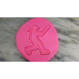 Softball Player Homerun Cookie Cutter  Stamp & Outline #1