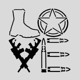 Soldier Love Cookie Cutter | Stamp | Stencil #1