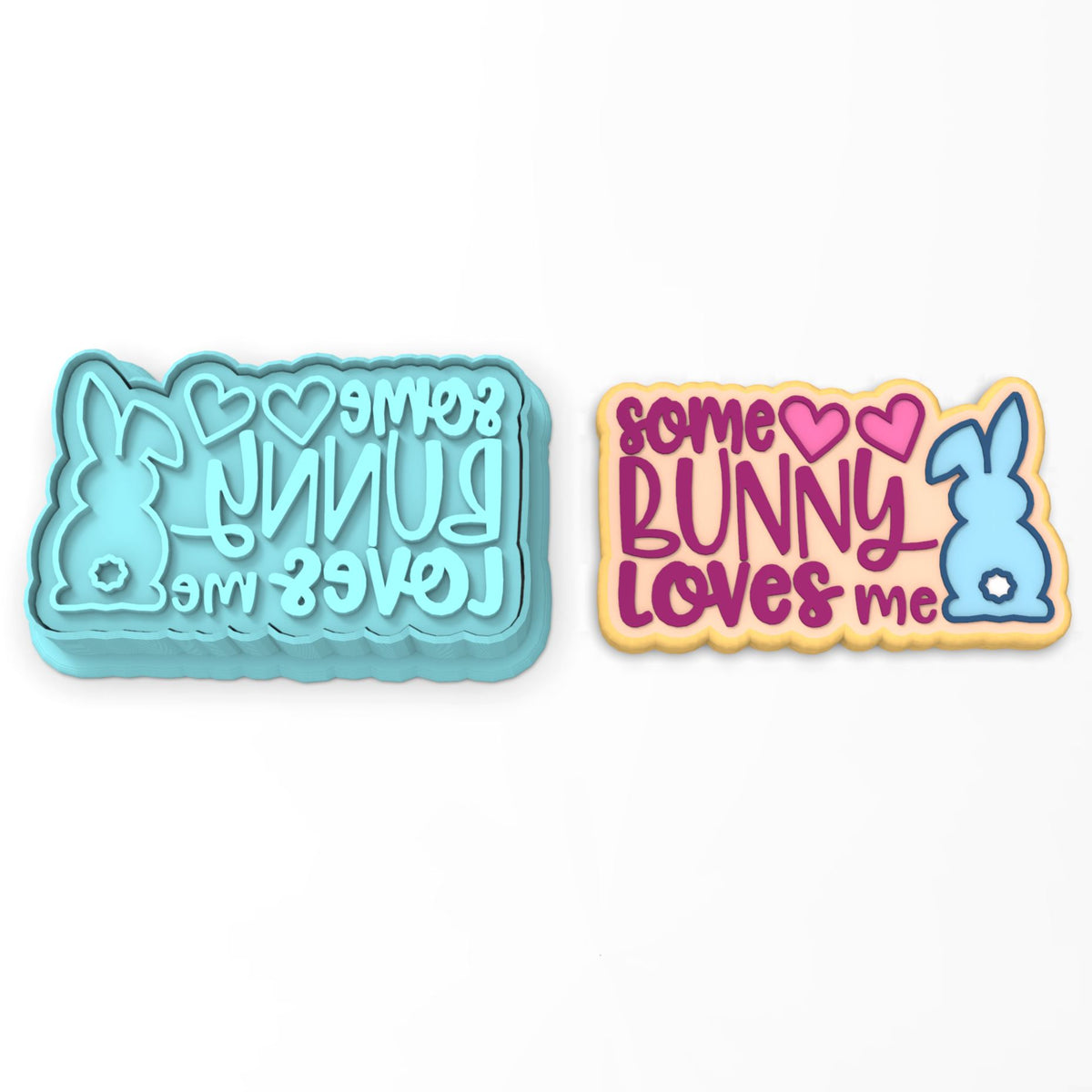 Some Bunny Loves Me Cookie Cutter | Stamp | Stencil #1