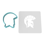 Spartan Helmet Cookie Cutter | Stamp | Stencil #1 Boys/ Army / Outdoorsman Cookie Cutter Lady 2 Inch Small Cupcake Cutter Only Yes